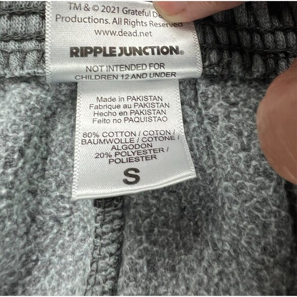 Grateful Dead Ripple Junction Fleece Sweat Shorts  Size S  Thrashed Band Merch - Picture 6 of 7